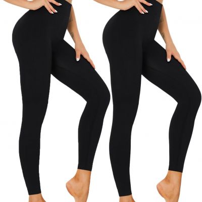 5 Pack Super Soft Leggings for Women Pack-High Waisted Tummy Control Workout Yog